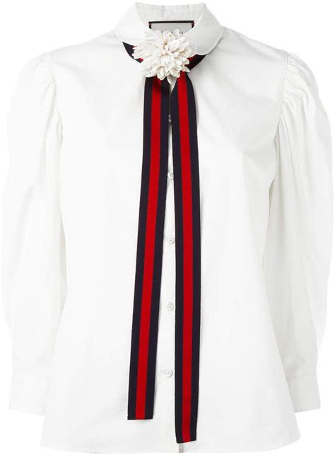 bow front gucci style shirt|Gucci Blouses for Women .